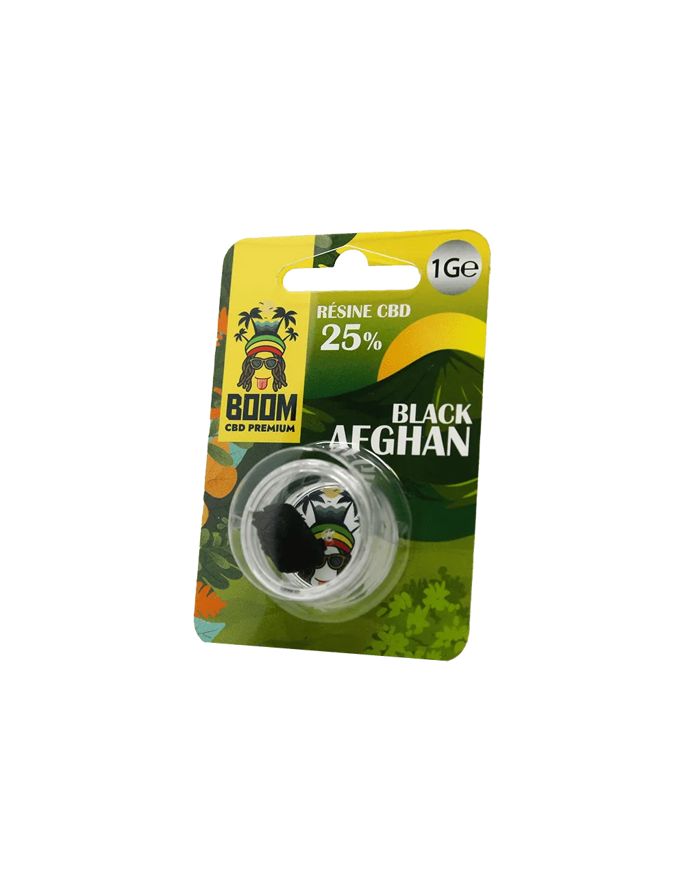 photo du packaging de la résine black afghan